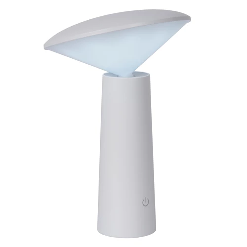 Lucide JIVE - Lámpara de mesa Recargable Dentro/Fuera - Batería/acumulador - Ø 13,7 cm - LED Regul. - CCT - 1x3W 2800K/6500K - IP44 - Blanco - detalle 1